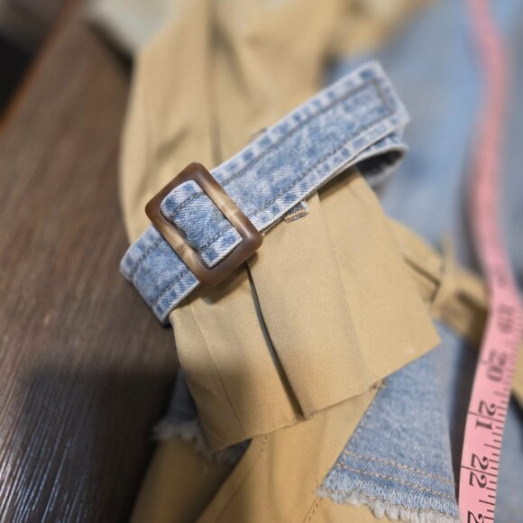 Do by Dee Ocleppo Julia Mixed Media Trench Coat NWT XL- All buttons removed - Picture 7 of 16